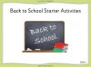 Back to School Starter Activities Teaching Resources (slide 1/16)